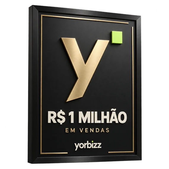Placa Yorbizz de R$ 1 milhão em vendas